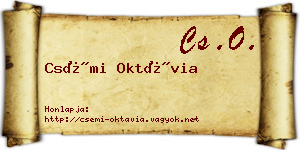 Csémi Oktávia névjegykártya